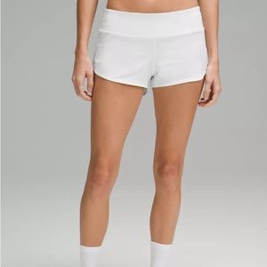 Lululemon Speed Up Low-Rise Lined Short 2.5" White Size 6